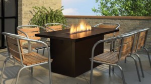 outdoor fireplace table