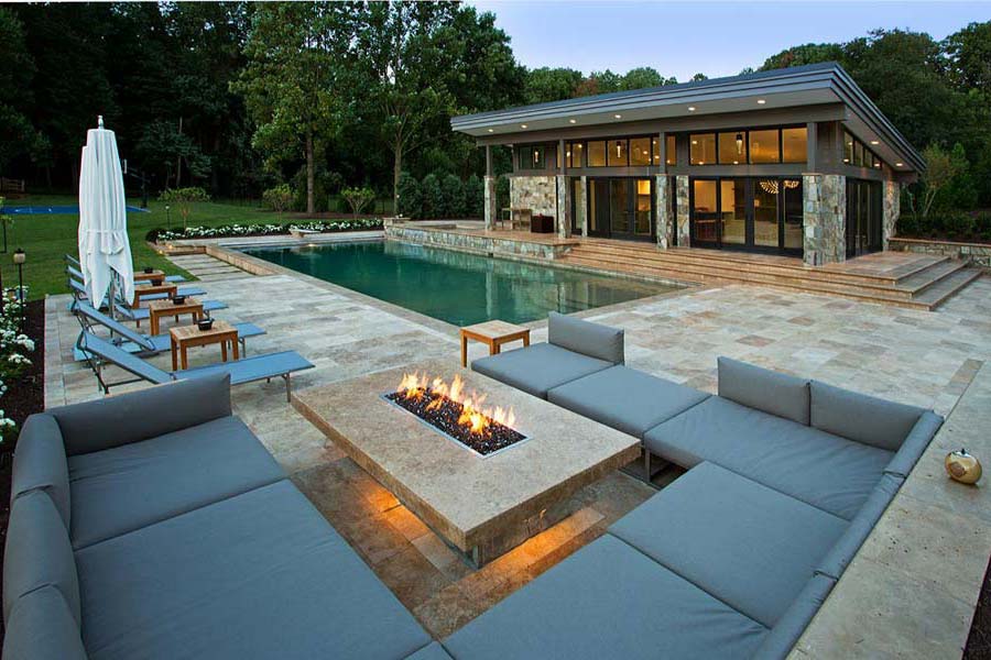 Fire Pits And Contemporary Patios, Modern Outdoor Fire Pit