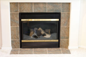 Living room Gas fireplace installed by Alpine Fireplace in Herber, UT